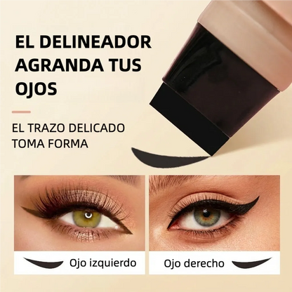 Delineador de ojos giratorio de doble ala