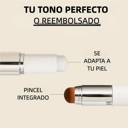 Base de maquillaje 2 en 1 con pincel integrado