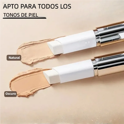 Base de maquillaje 2 en 1 con pincel integrado