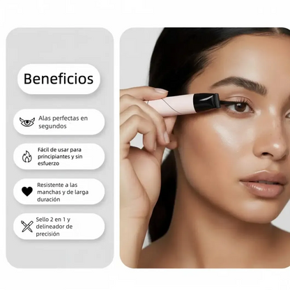 Delineador de ojos giratorio de doble ala