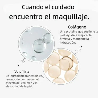 Base de maquillaje 2 en 1 con pincel integrado