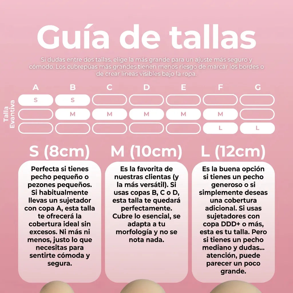 Cubrepezones redondos sin adhesivo
