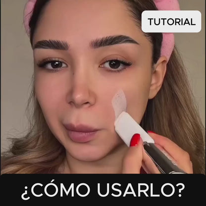 Base de maquillaje 2 en 1 con pincel integrado